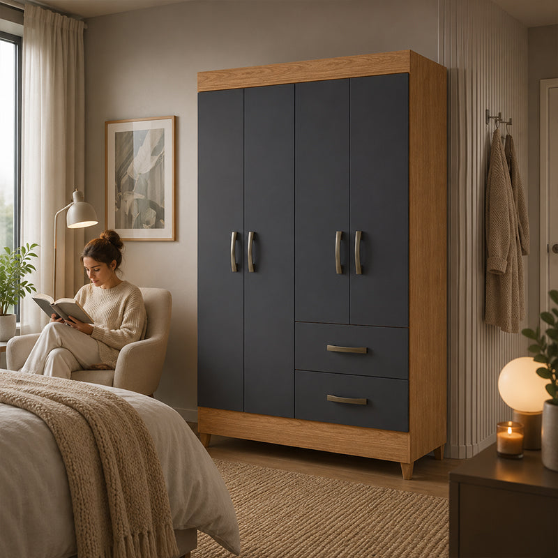 Clóset 4 Puertas Mobi Graphite