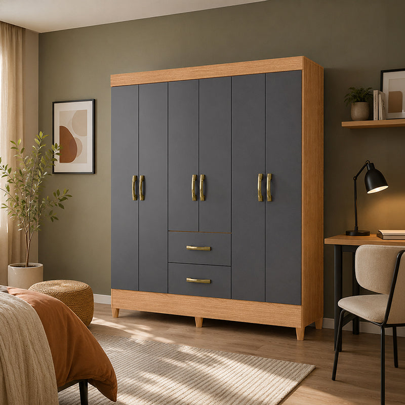 Clóset 6 Puertas Mobi Graphite