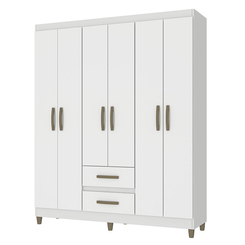 Clóset Coimbra Blanco 6 Puertas 2 Cajones