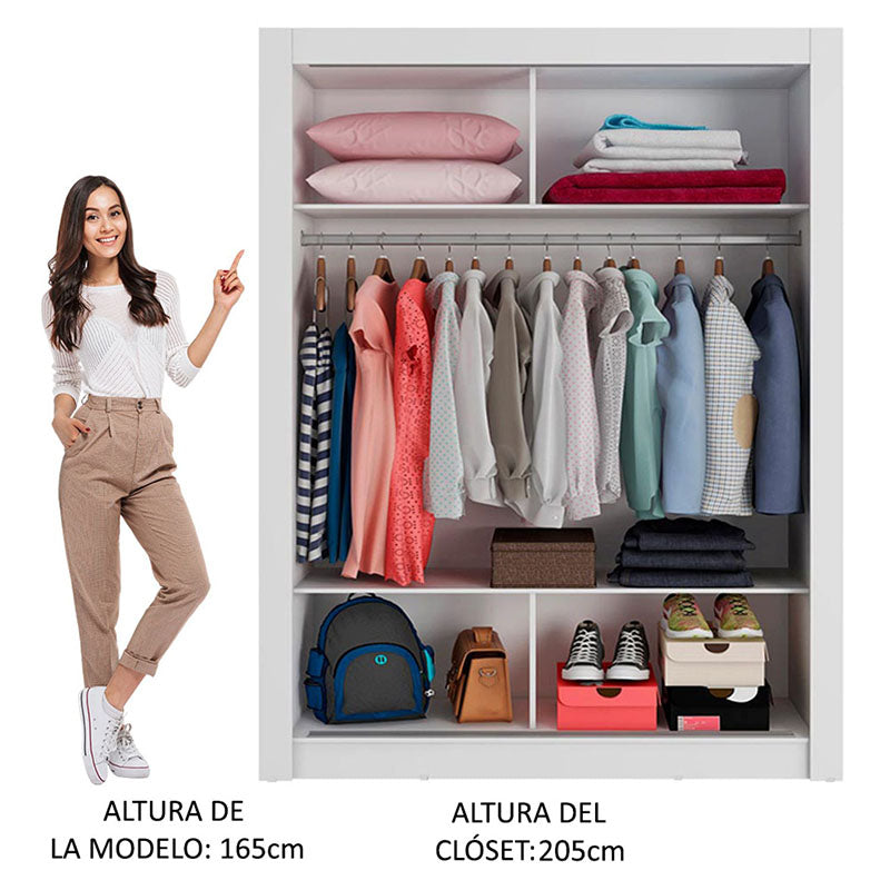 Clóset Denver 2 Puertas Corredizas Blanco