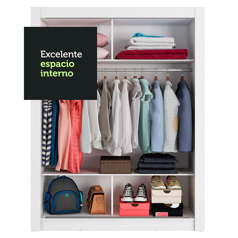 Clóset Denver 2 Puertas Corredizas Blanco