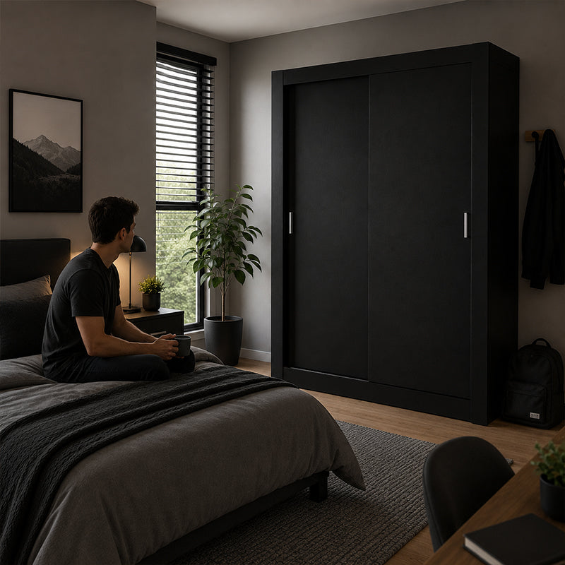 Clóset Denver 2 Puertas Corredizas Negro