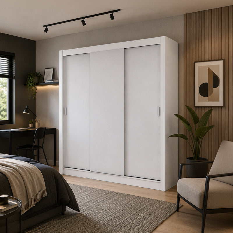 Clóset Monaco 3 Puertas Corredizas Blanco