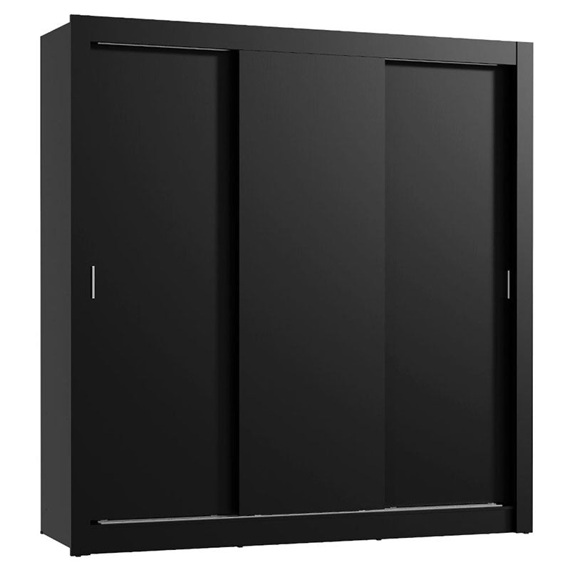Clóset Monaco Negro 3 Puertas 170 Cm Moderno