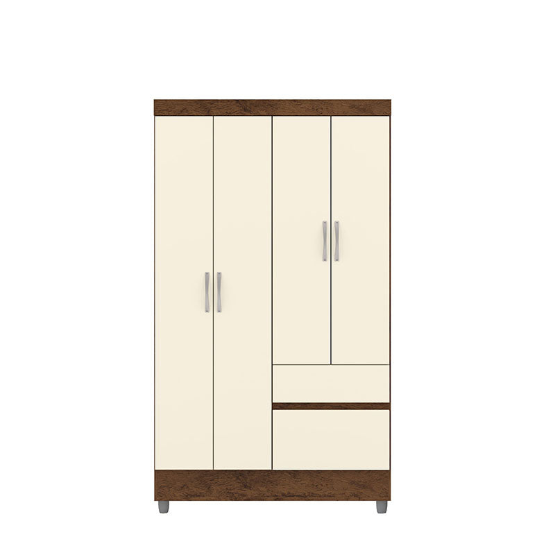 Clóset Ideal 4 Puertas 2 Cajones Crema