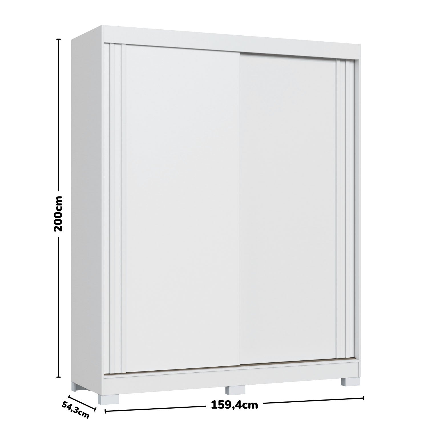 Clóset Ruda 2 Puertas 2 Cajones Biflex
