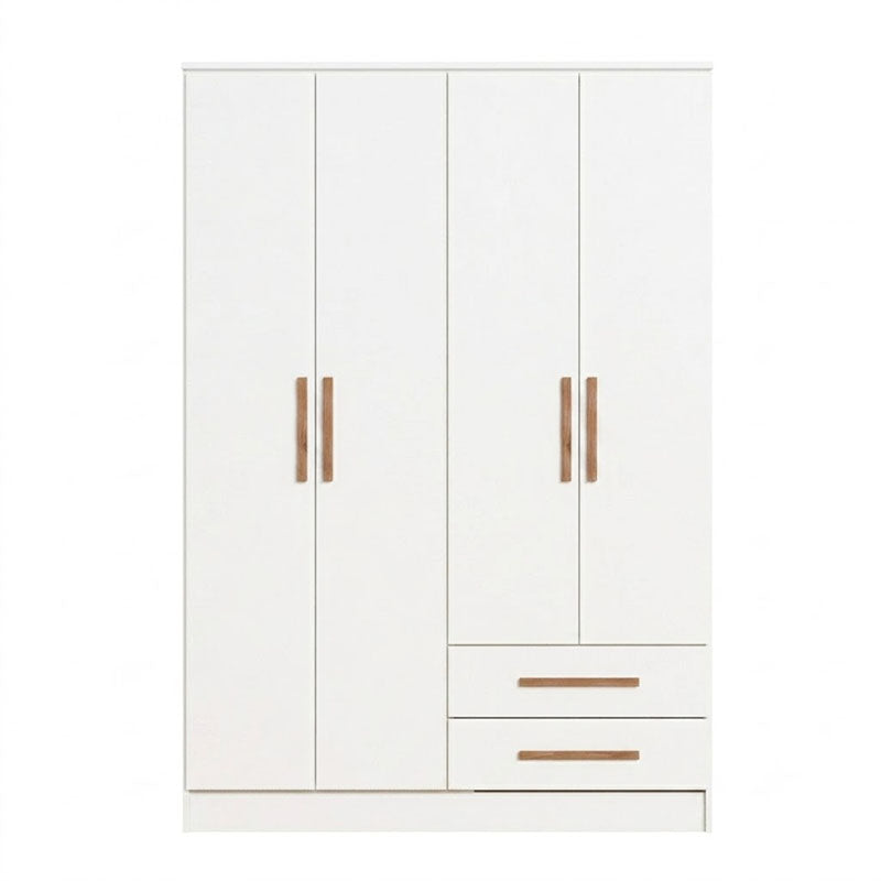 Closet Pequim 4 Puertas 2 Cajones Blanco