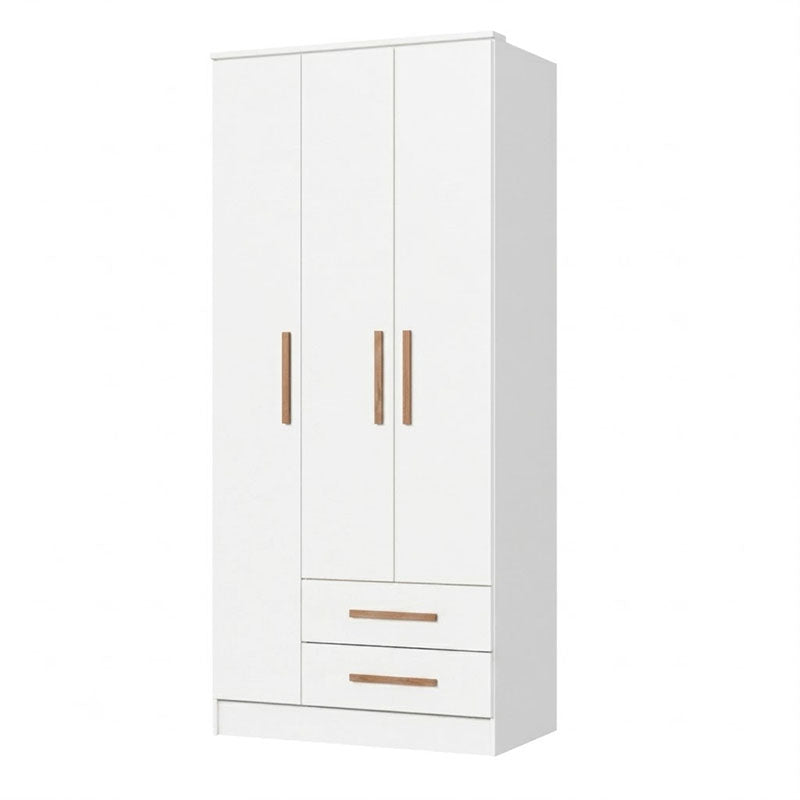 Closet Pequim 3 Puertas 2 Cajones Blanco