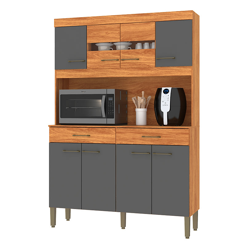 Kit Cocina Laura Grafito 8 Puertas 2 Cajones