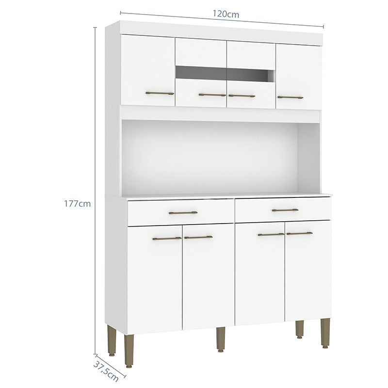 Kit Cocina Laura Blanca 8 Puertas 2 Cajones