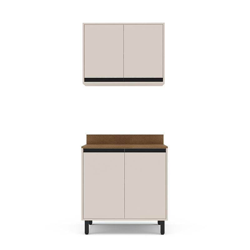 Mueble Koya Base 2 Puertas + Mueble Aéreo 2 Puertas