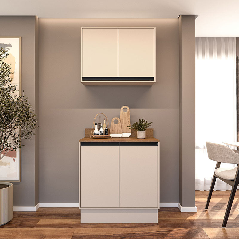 Mueble Koya Base 2 Puertas + Mueble Aéreo 2 Puertas