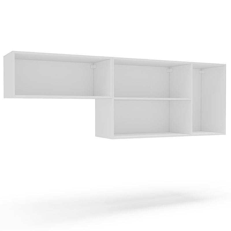 Mueble Aéreo Perola 4 Puertas Blanco/Café