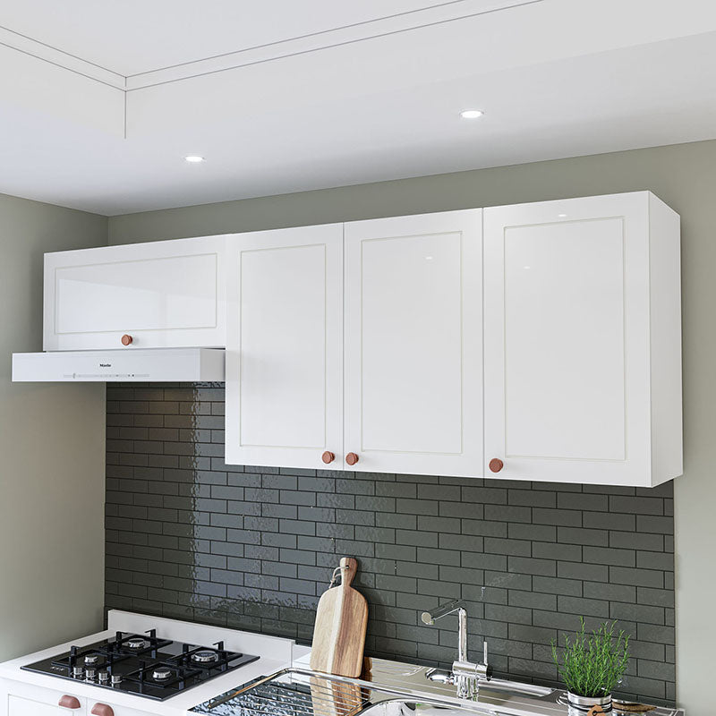 Mueble Aéreo Perola 4 Puertas Blanco/Café