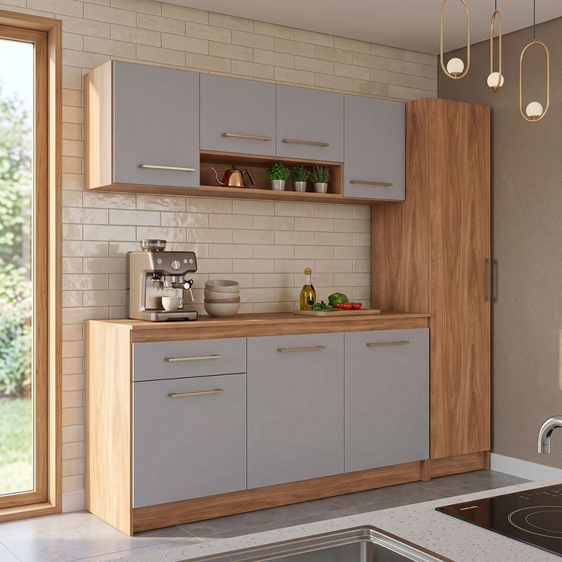 Kit Cocina Alba 8 Puertas 1 Cajón