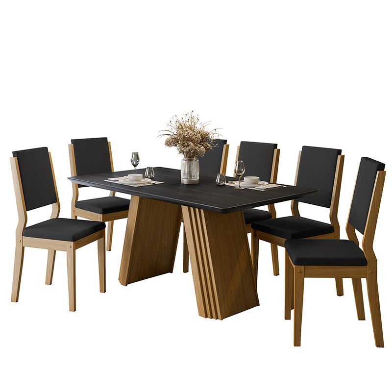 Comedor Fer Carol Oscuro 6 Sillas