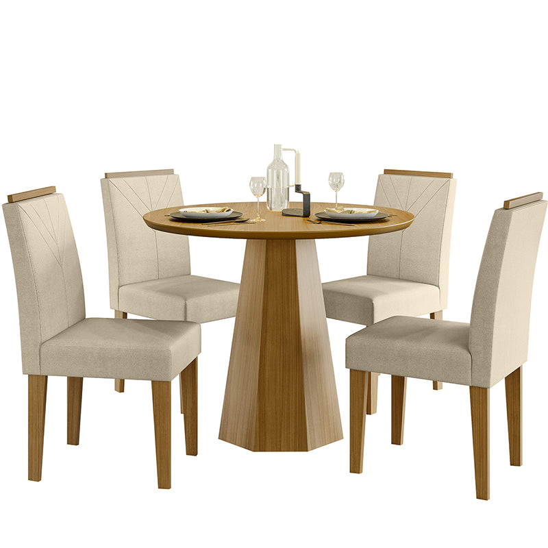 Comedor Isa Amada Claro 4 Sillas