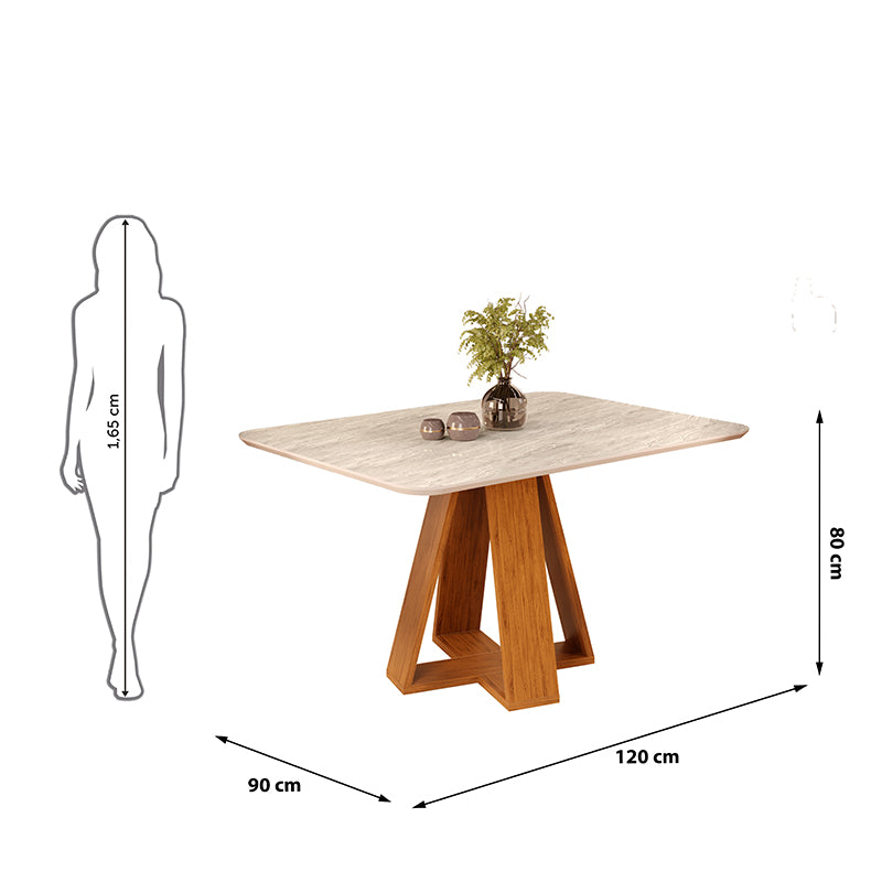 Comedor Celeste Suzy 4 Sillas