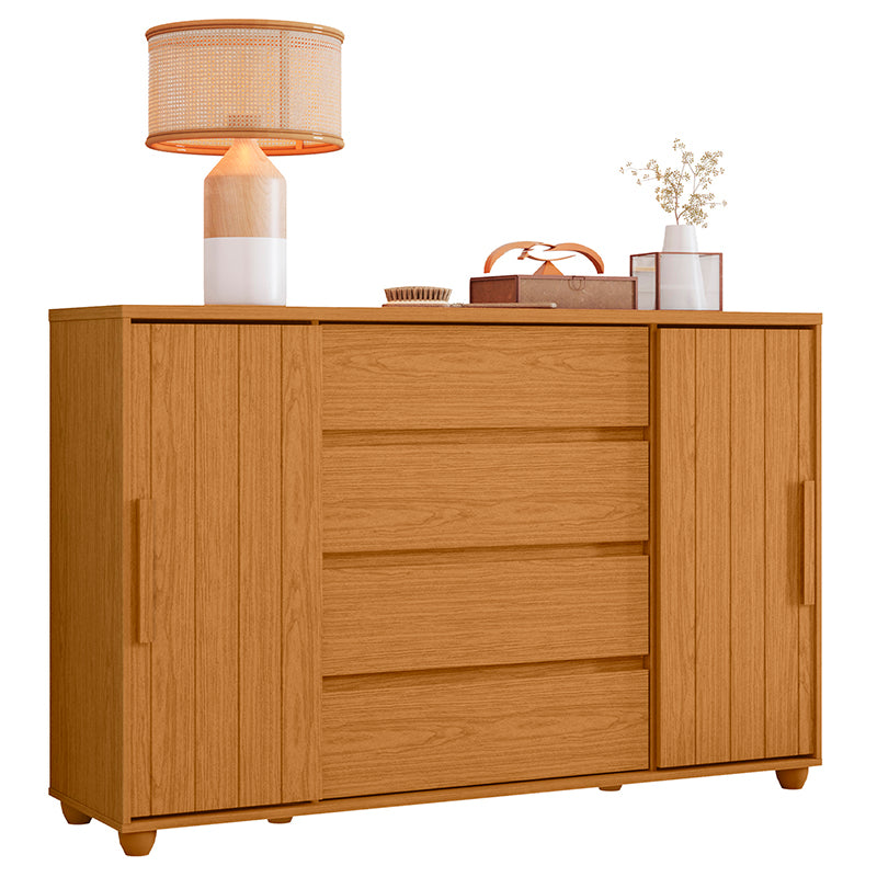Cómoda Evidenza Rustic 2 Puertas 4 Cajones