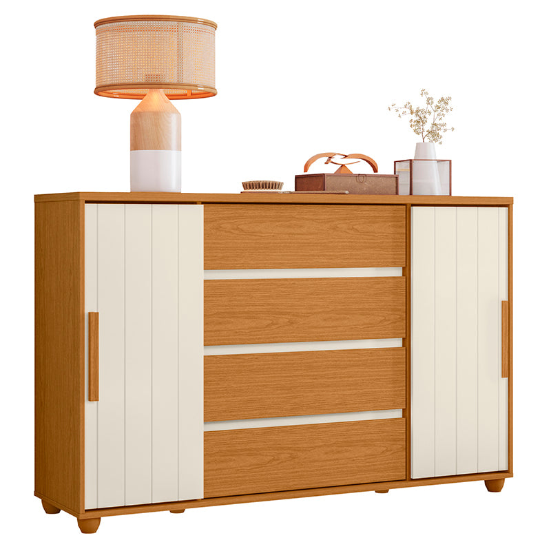 Cómoda Evidenza Rustic 2 Puertas 4 Cajones