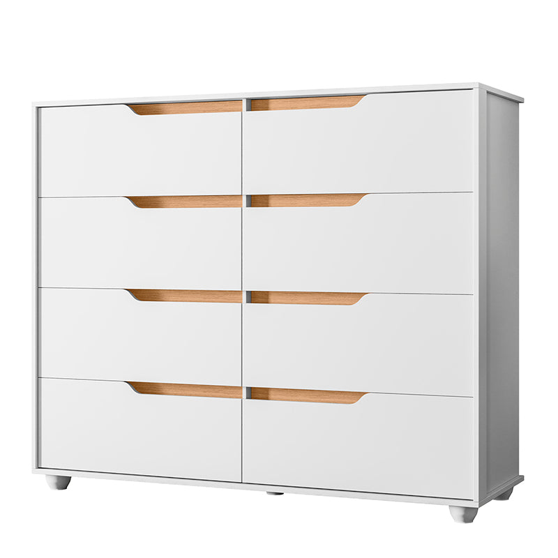 Cómoda Doble Evo Blanco 8 Cajones