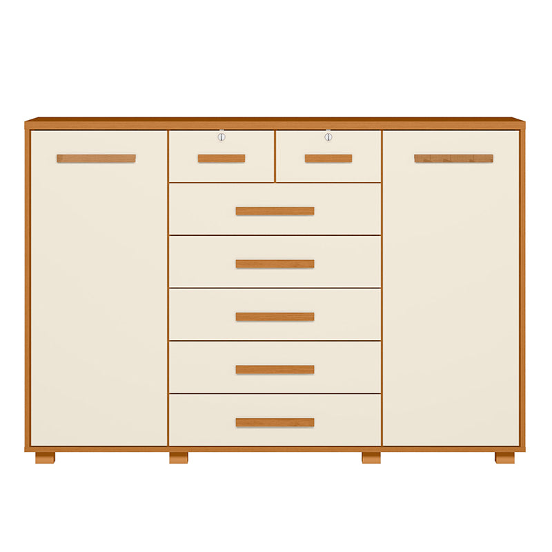 Cómoda Fontana Beige 2 Puertas 7 Cajones