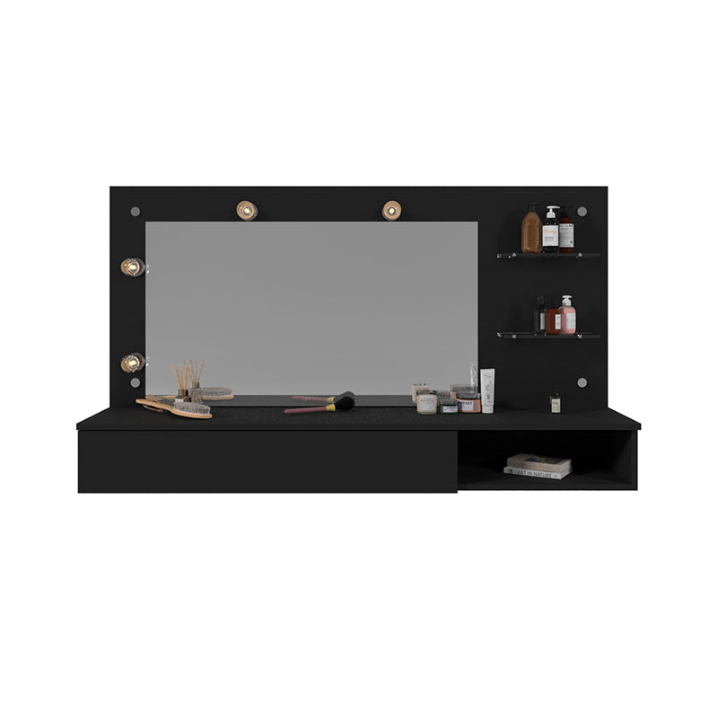Tocador Aéreo Lumiere Negro 1 Cajón