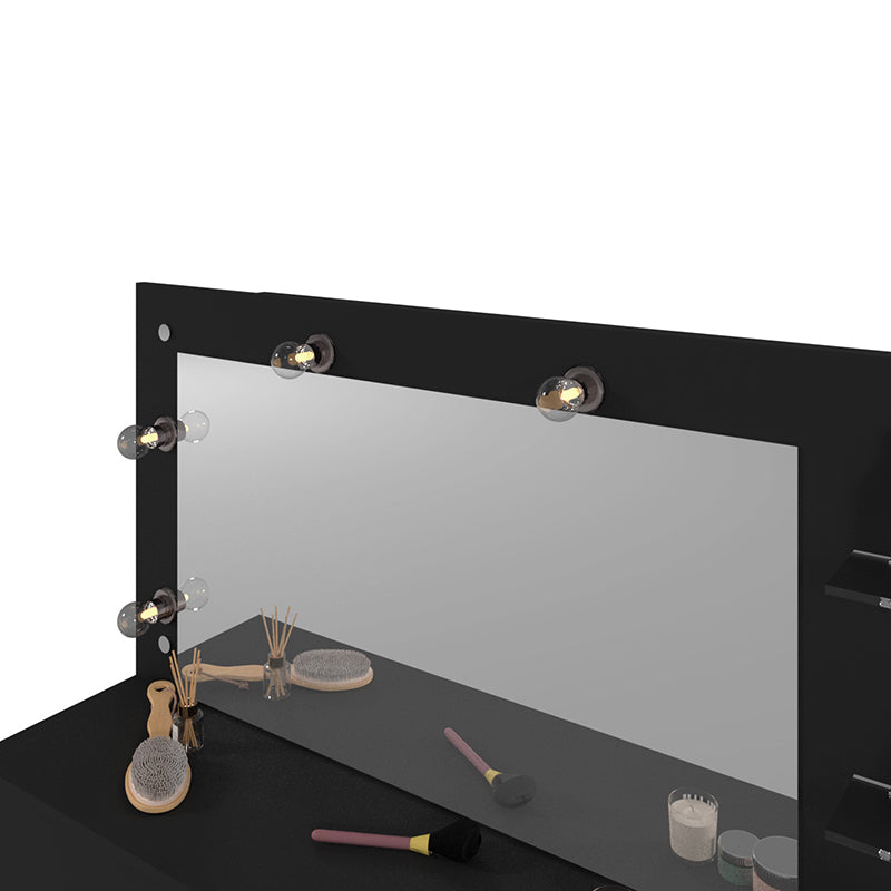 Tocador Aéreo Lumiere Negro 1 Cajón