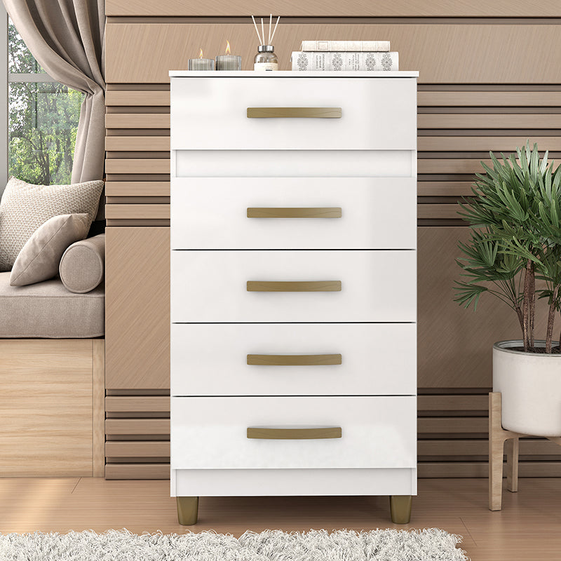 Cómoda Malta Blanca 5 Cajones