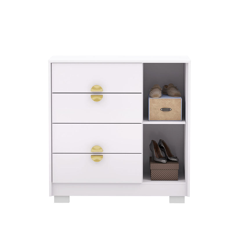 Cómoda Bella Blanca 4 Cajones 1 Puerta