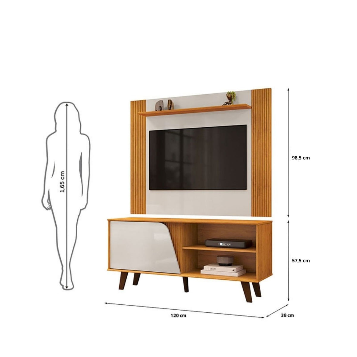 Rack TV Y Panel TV Iris Café Hasta 46 Pulgadas