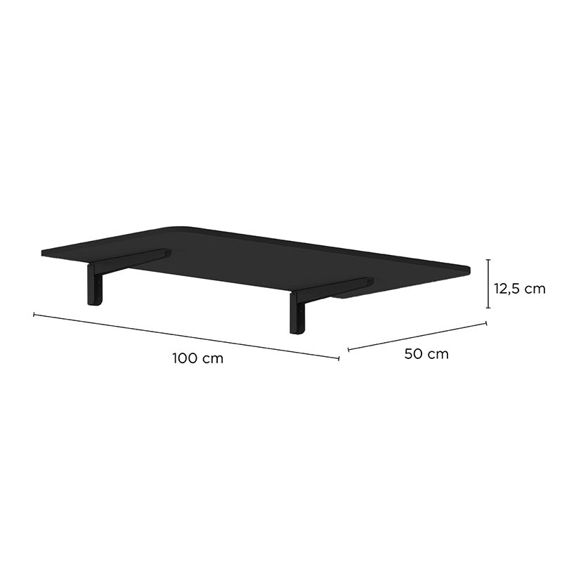 Escritorio Pegable De Pared Negro