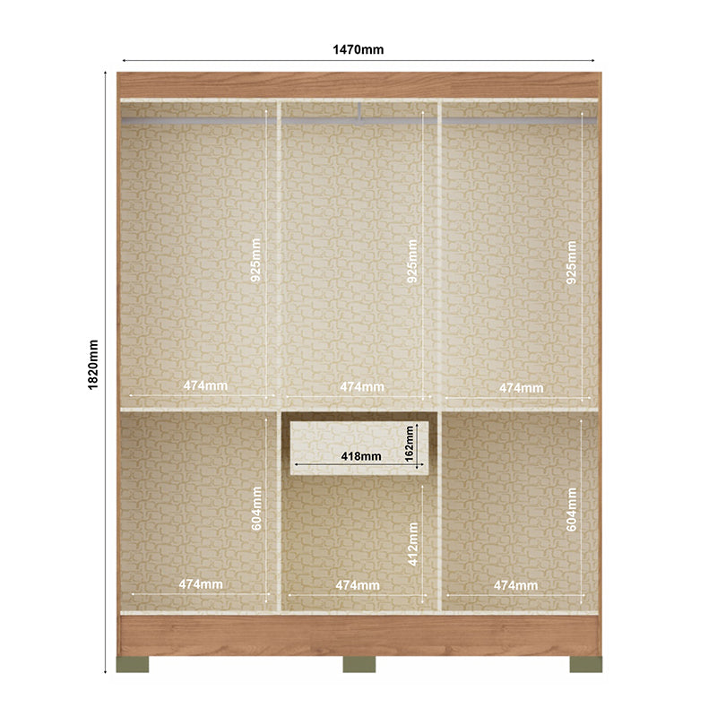 Clóset Roma Creme 6 Puertas