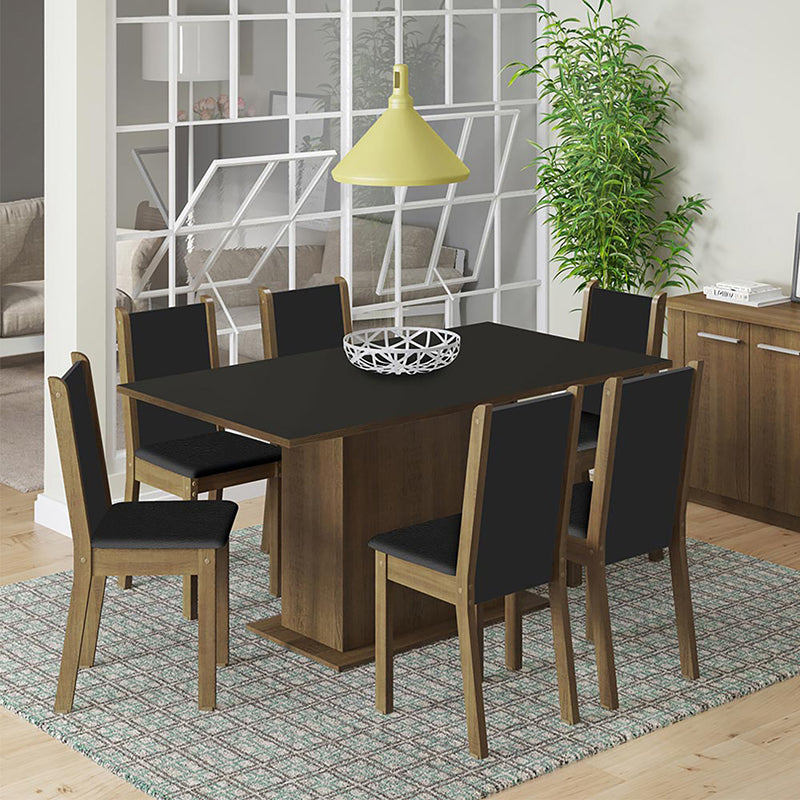 Comedor Suecia Oscuro 6 Sillas