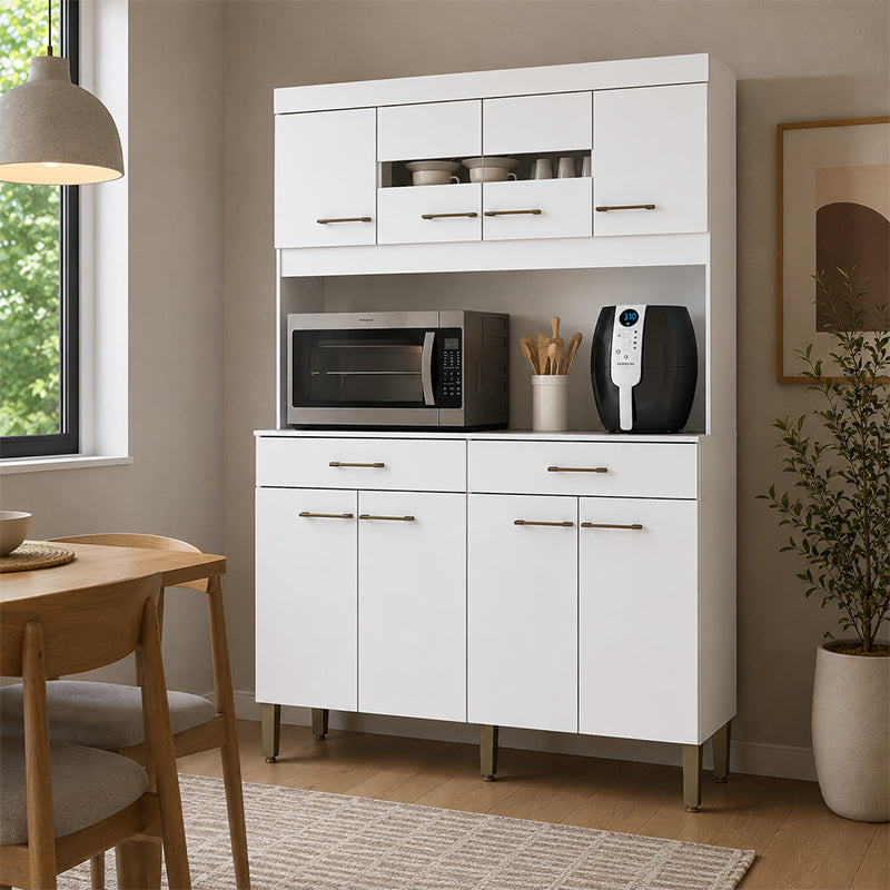 Kit Cocina Laura Blanca 8 Puertas 2 Cajones