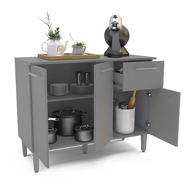 Mueble Base Evandro Grafito 105 Cm