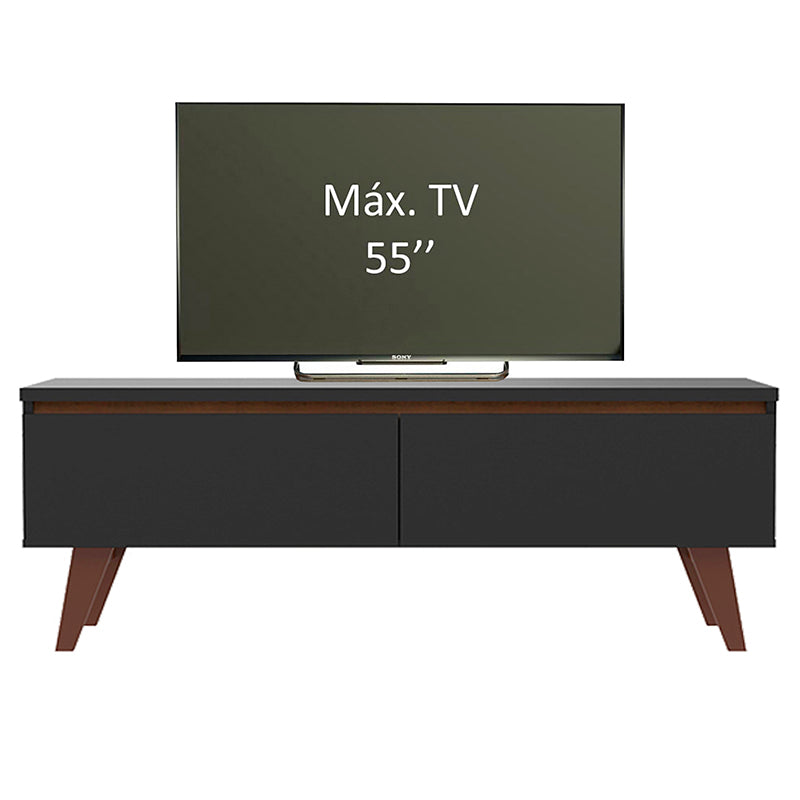 Rack TV Le Mans Oscuro 2 Puertas Hasta TV de 55"