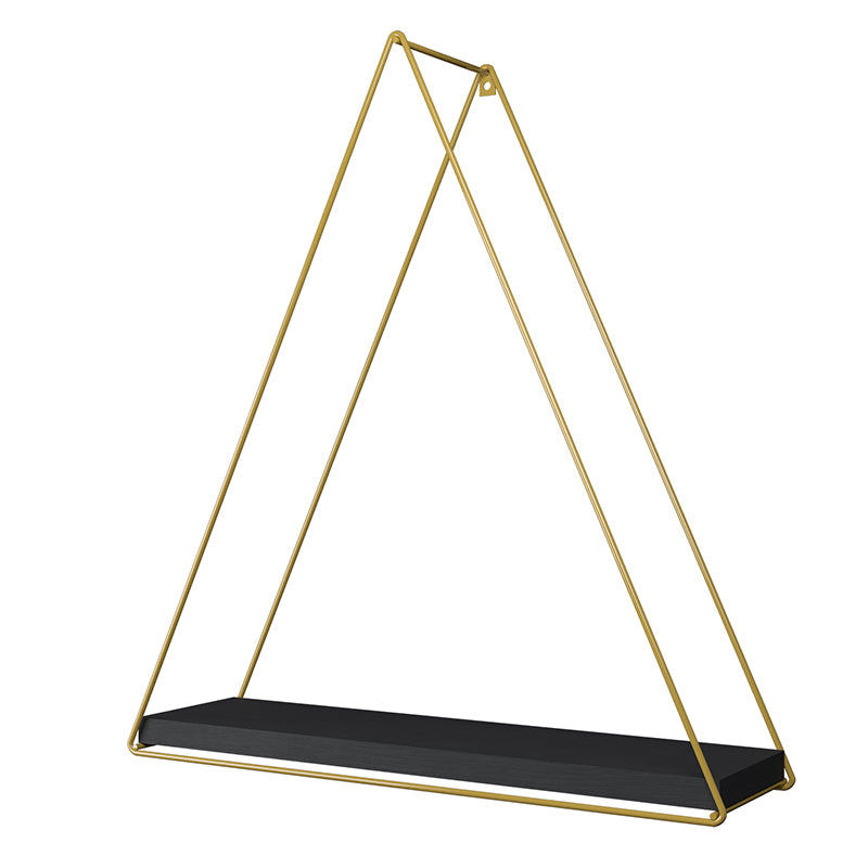 Repisa Triangular Dorado Negro 37x10x40