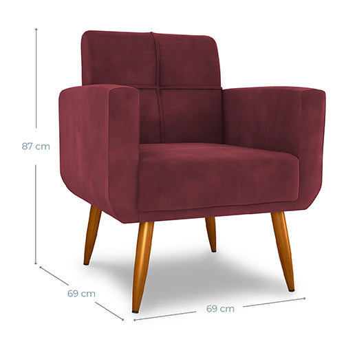 Set Poltrona Y 1 Pouf Havana