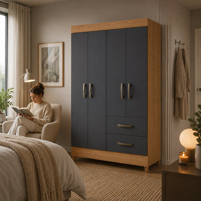 Clóset 4 Puertas Mobi Graphite