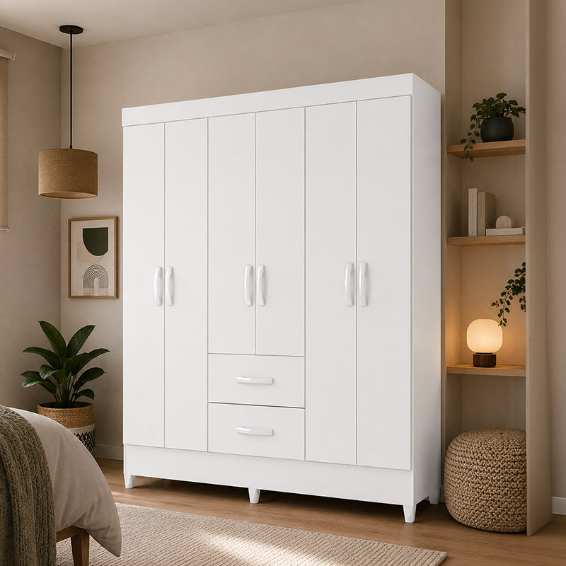 Clóset 6 Puertas Mobi Blanco