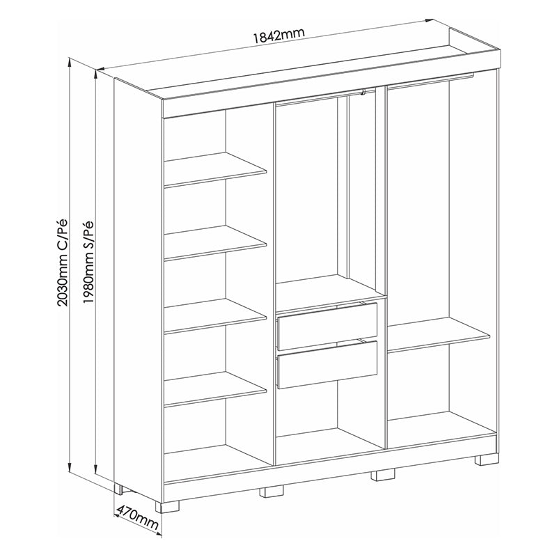 Clóset Opus 6 Puertas