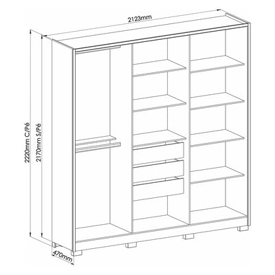 Clóset Safira 6 Puertas