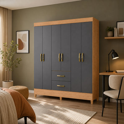 Clóset 6 Puertas Mobi Graphite