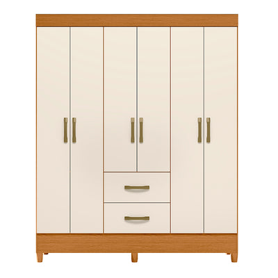 Clóset Mobi 6 Puertas 2 Cajones Beige