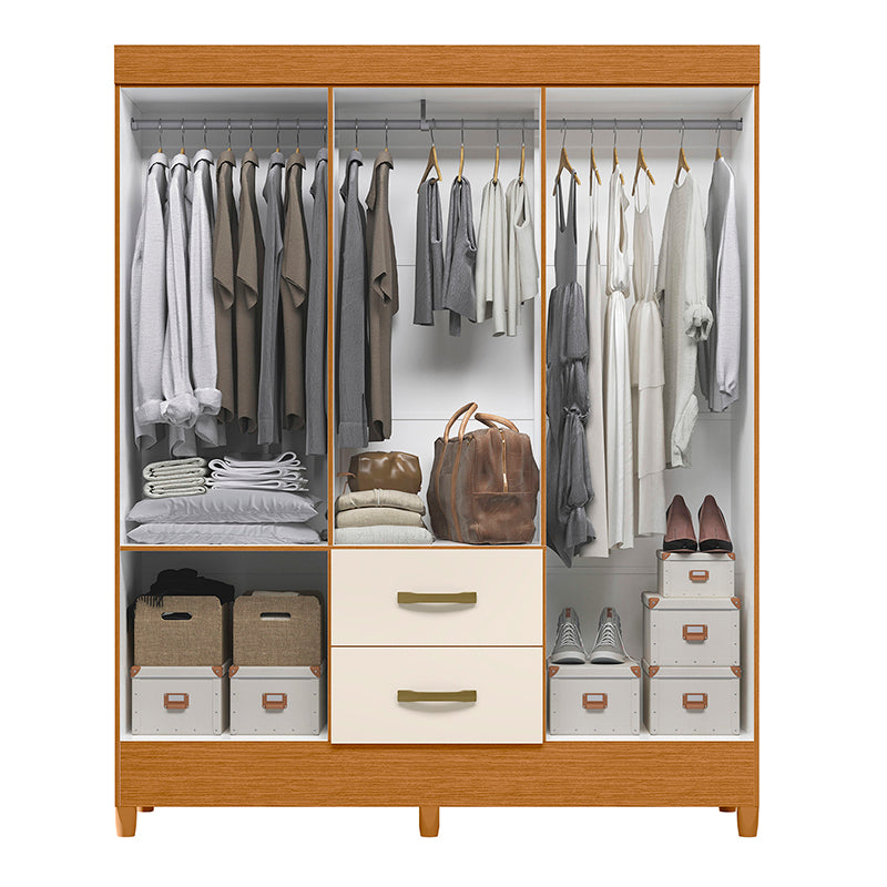 Clóset Mobi 6 Puertas 2 Cajones Beige