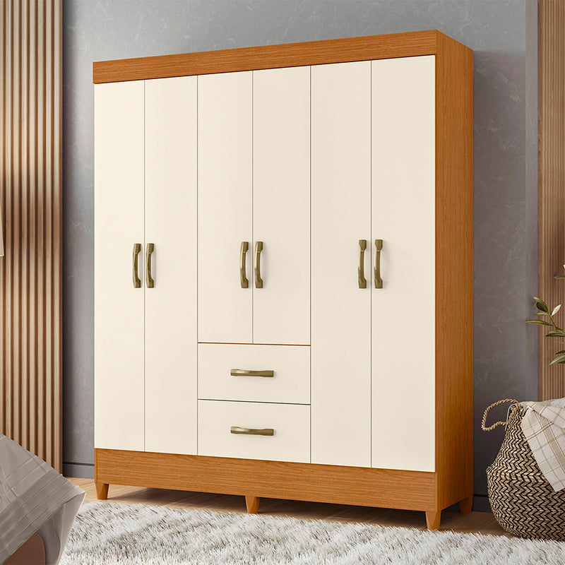 Clóset Mobi 6 Puertas 2 Cajones Beige