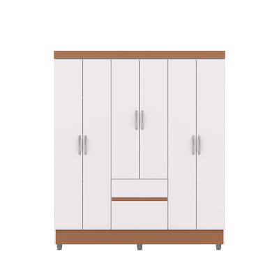 Clóset Ideal 6 Puertas Y 2 Cajones Blanco