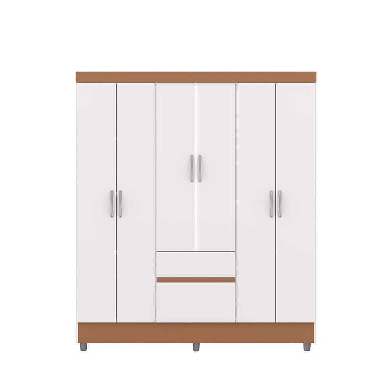 Clóset Ideal 6 Puertas Y 2 Cajones Blanco