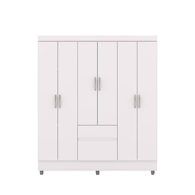 Clóset Ideal 6 Puertas Y 2 Cajones Blanco